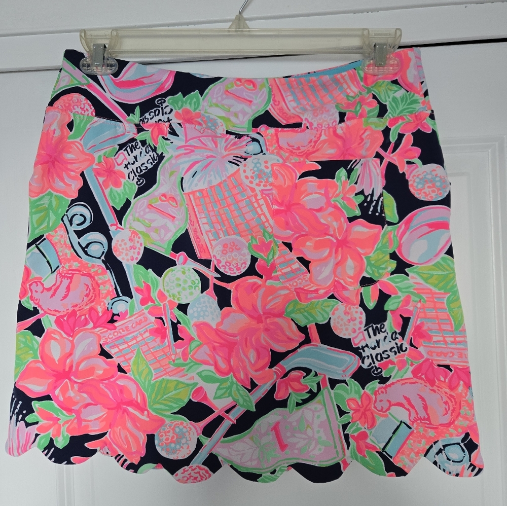 Lilly Pulitzer Luxletic Scallop Hem Skort